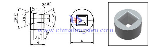 carburo cementado dibujo muere S40