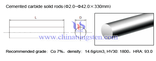 Solid cementadas de carburo Rod 02