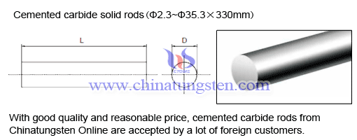 Solid cementadas de carburo Rod 04