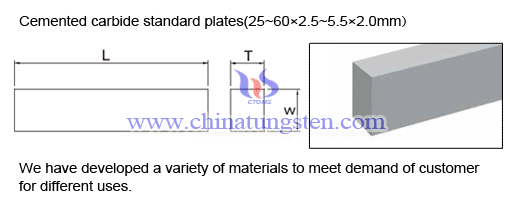 cementado de carburo Standard placas04