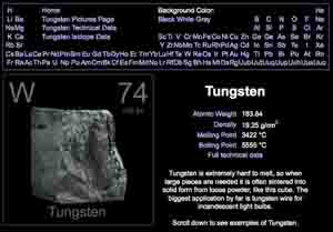 elemento de tungsteno
